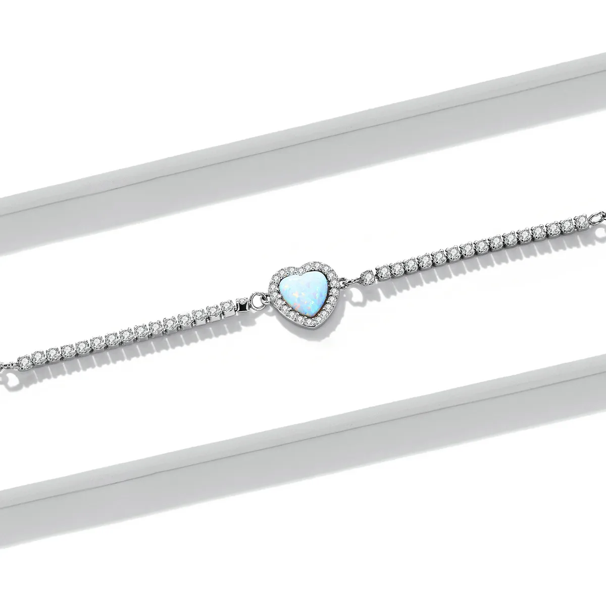 Pandora Style Opal Love Armbånd - BSB086