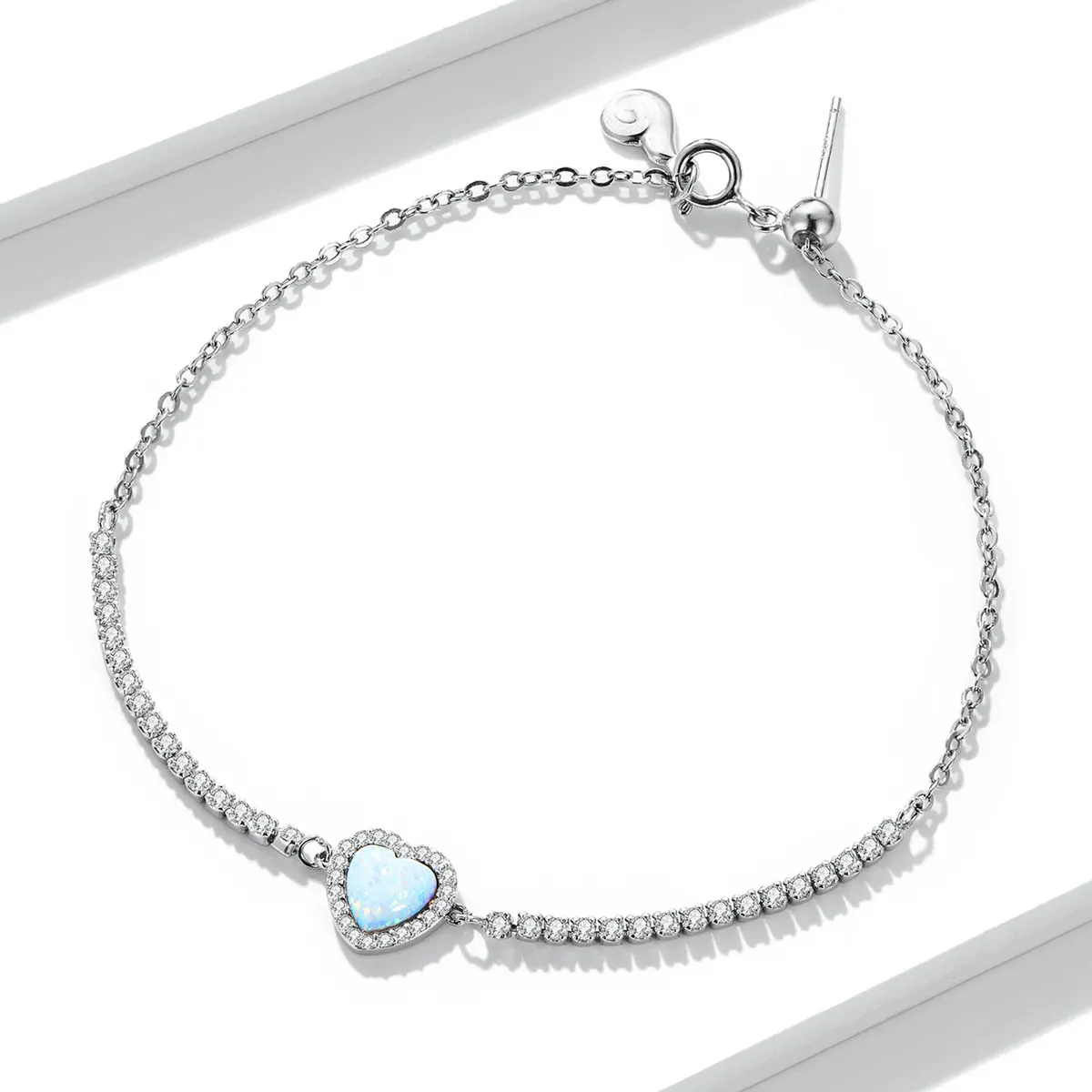 Pandora Style Opal Love Armbånd - BSB086