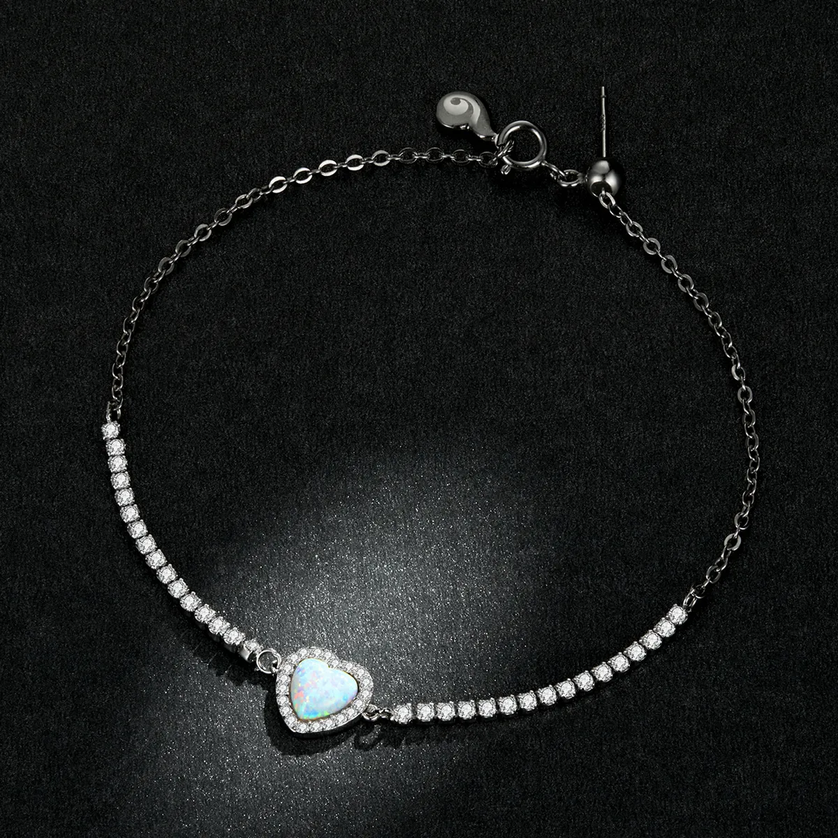 Pandora Style Opal Love Armbånd - BSB086