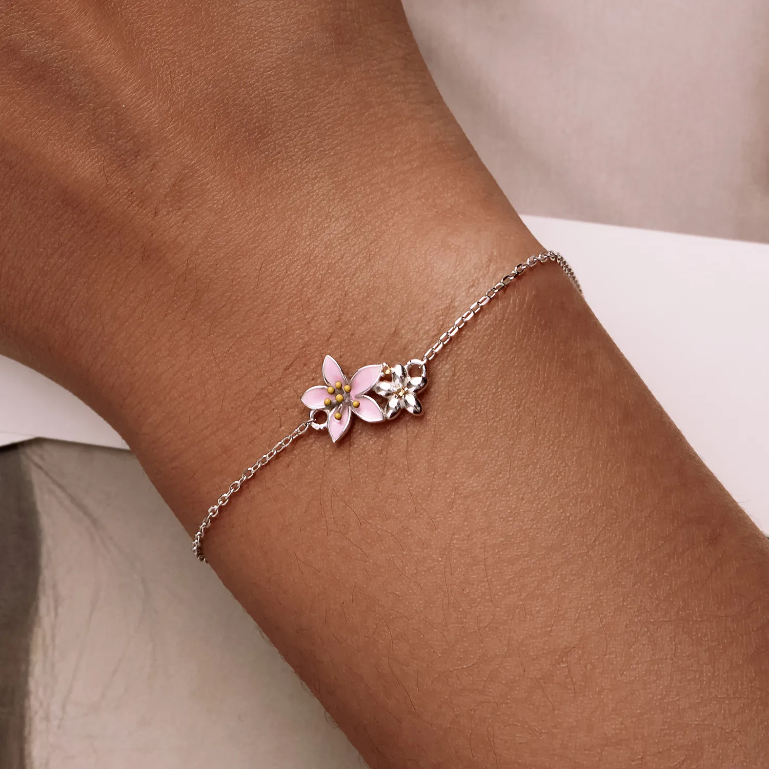 Pandora Style Vakkert Sakura armbånd - SCB232