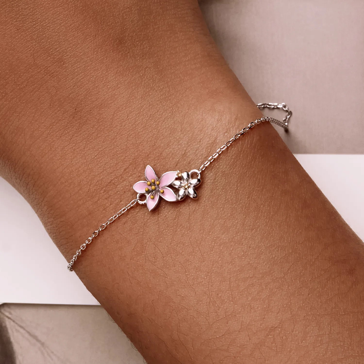 Pandora Style Vakkert Sakura armbånd - SCB232