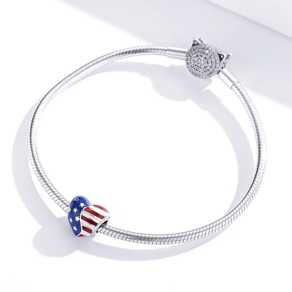 Pandora Style American Flag Charm - BSC281