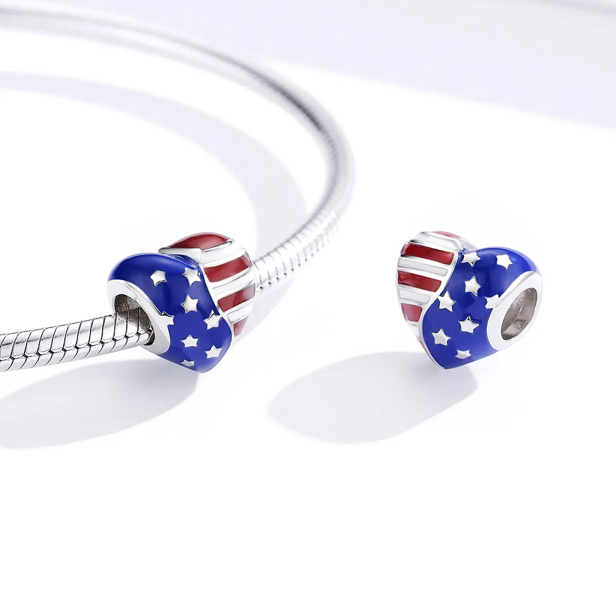 Pandora Style American Flag Charm - BSC281