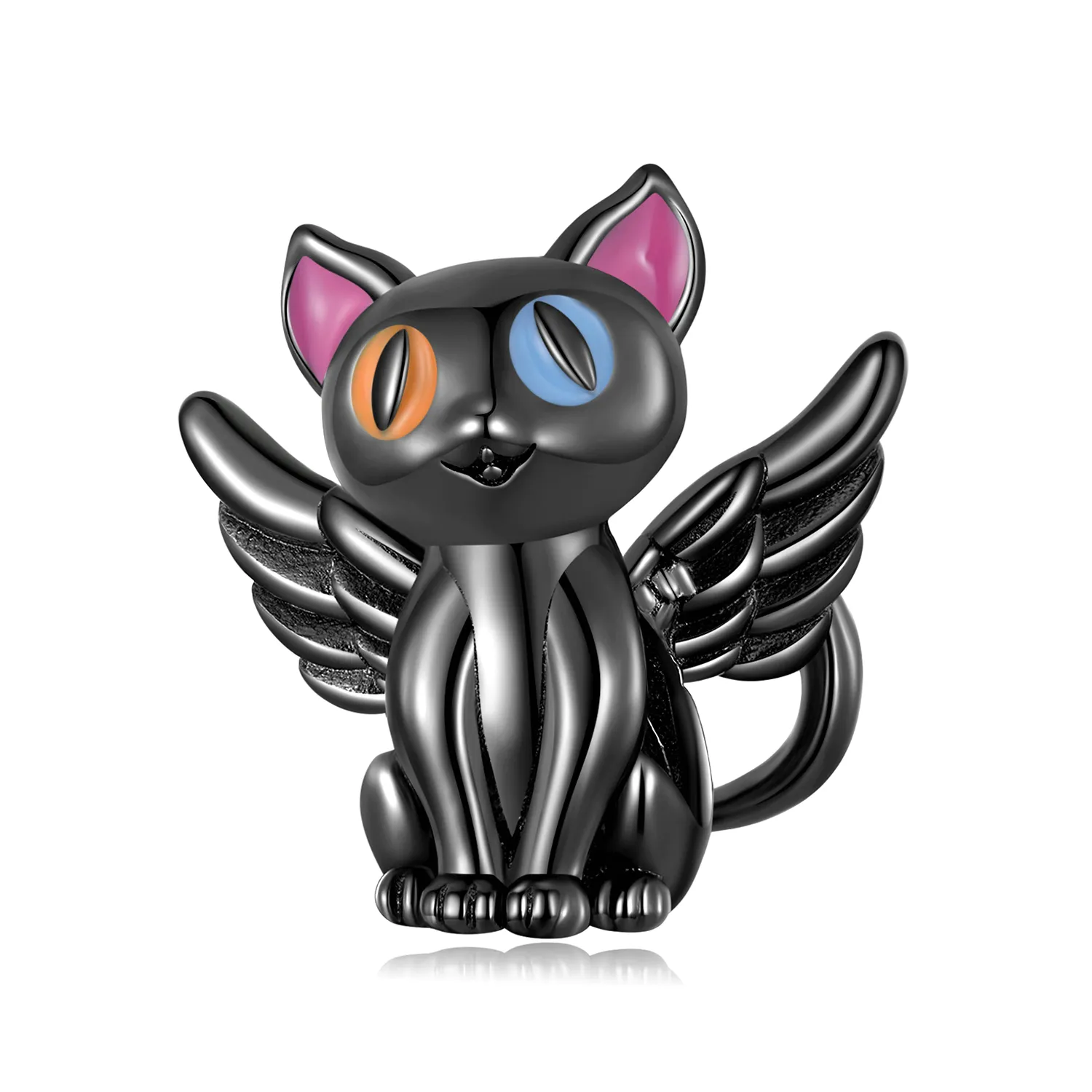 pandora style angel cat charm scc2299 bk