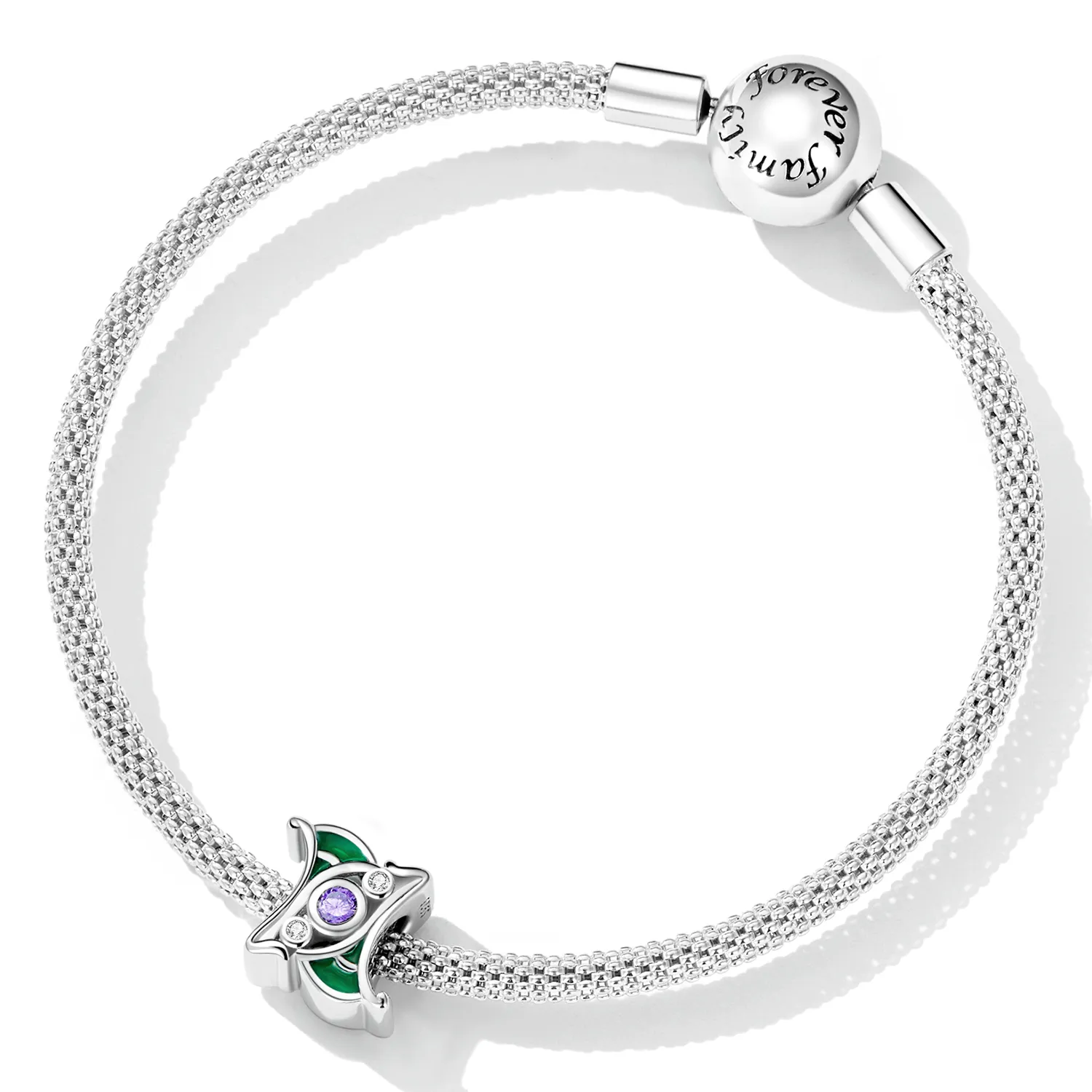 Pandora Style Art Lilla Zirkonium Spacer Charm - SCC2294