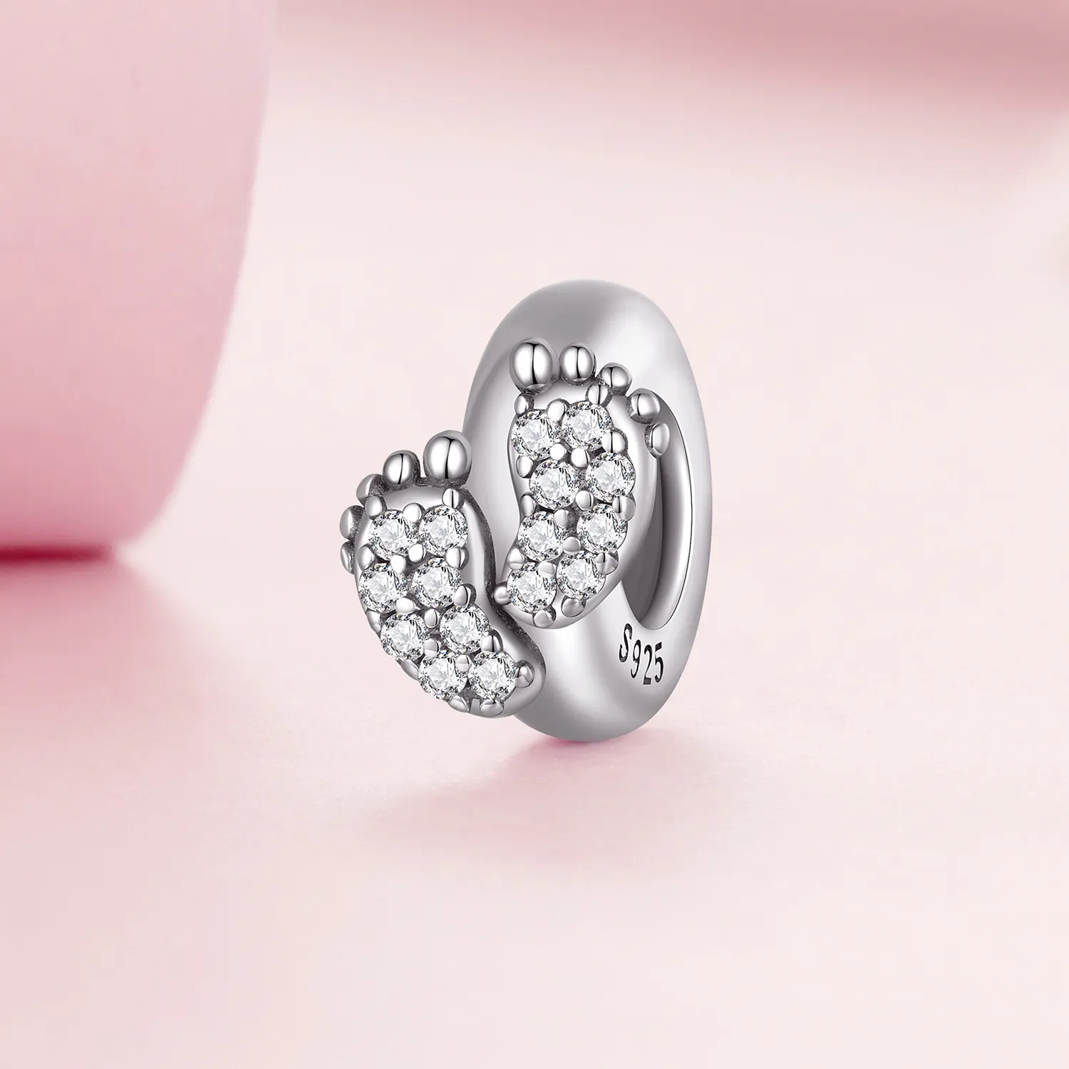 Pandora Style Baby Feet Spacer Charm - BSC688