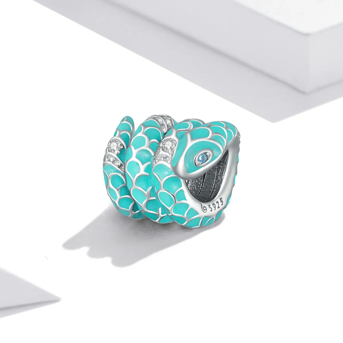 Pandora Style Blue Snake Charm - BSC576