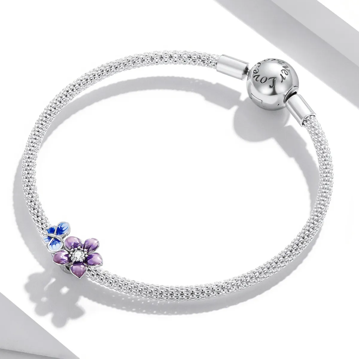 Pandora Style Butterfly Flower Charm - SCC2094