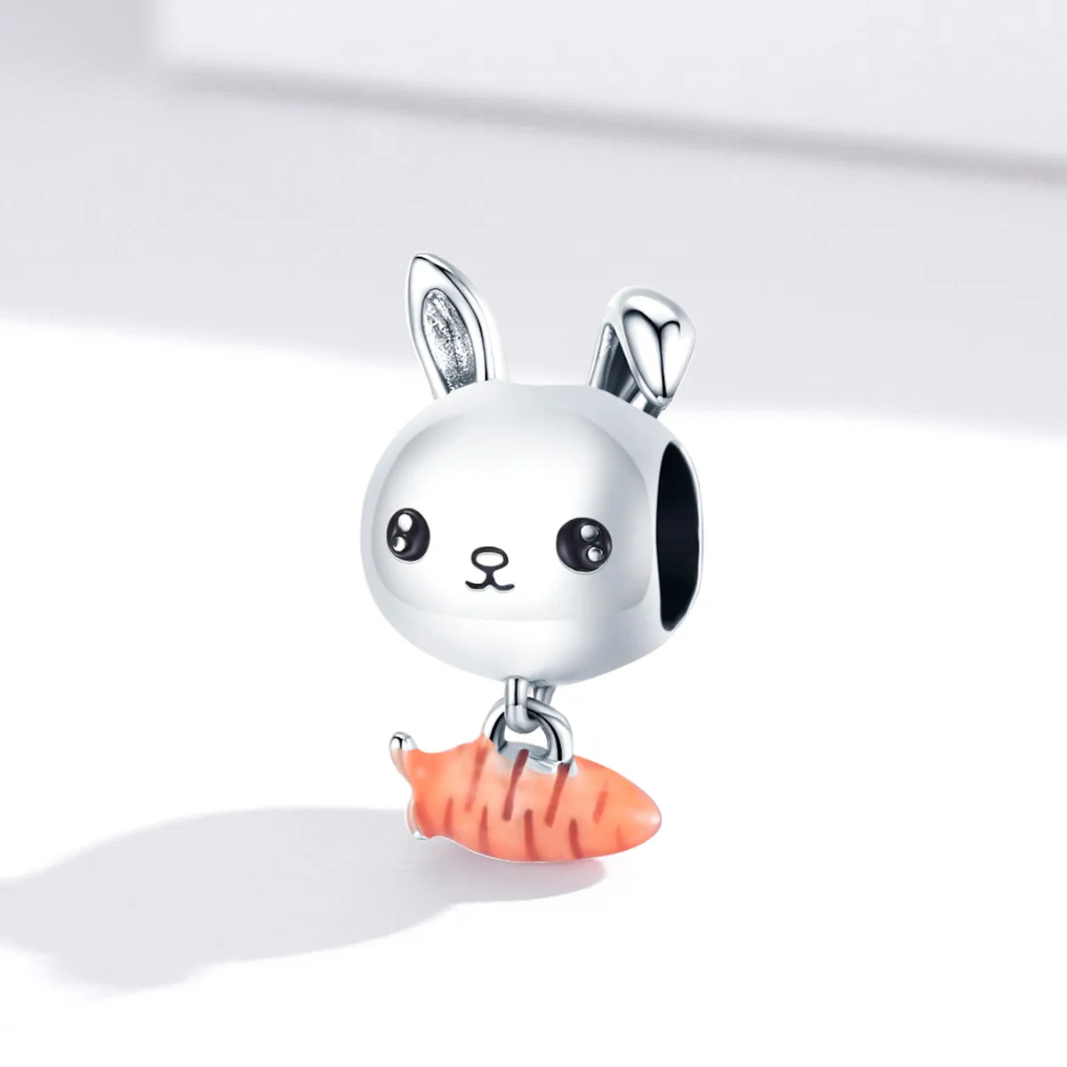 Pandora Style Cute Rabbit Gulrot Charm - BSC272