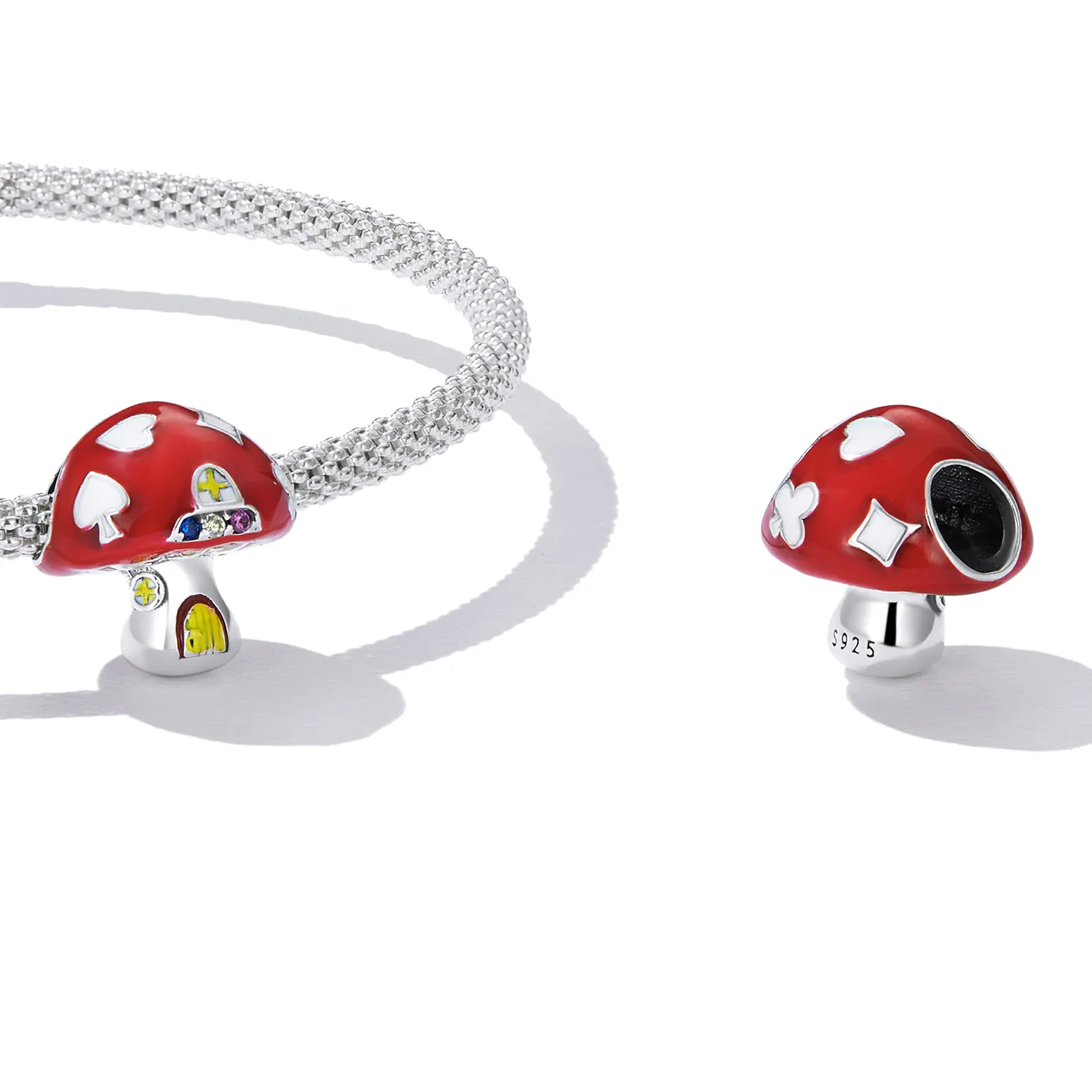 Pandora Style Exquisite Mushroom House Charm - SCC2246