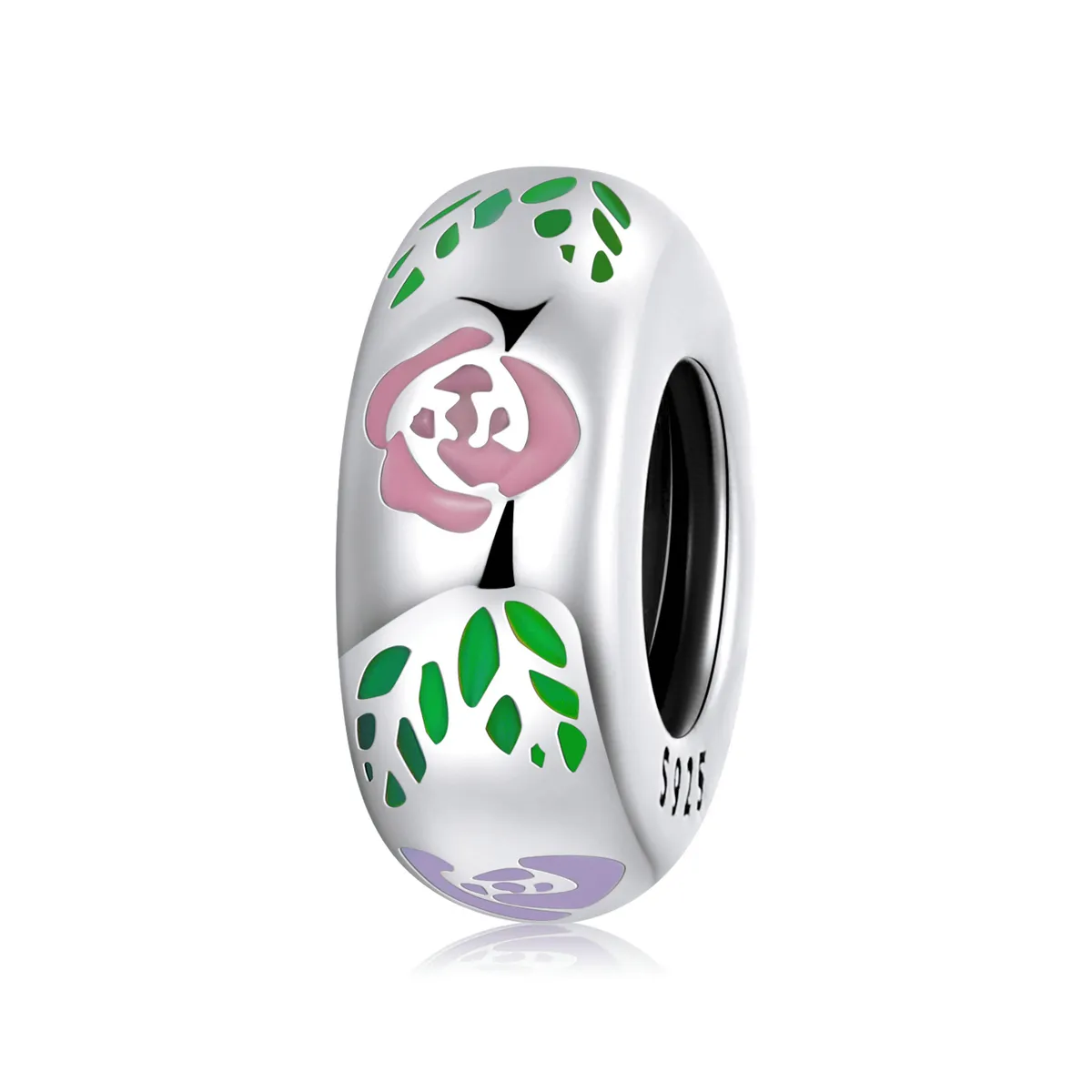 Pandora Style Flower Doodle Charm - BSC596