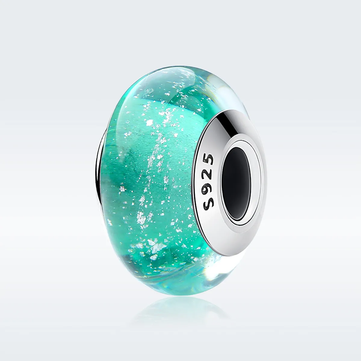 pandora style grønn murano glass charm scz021