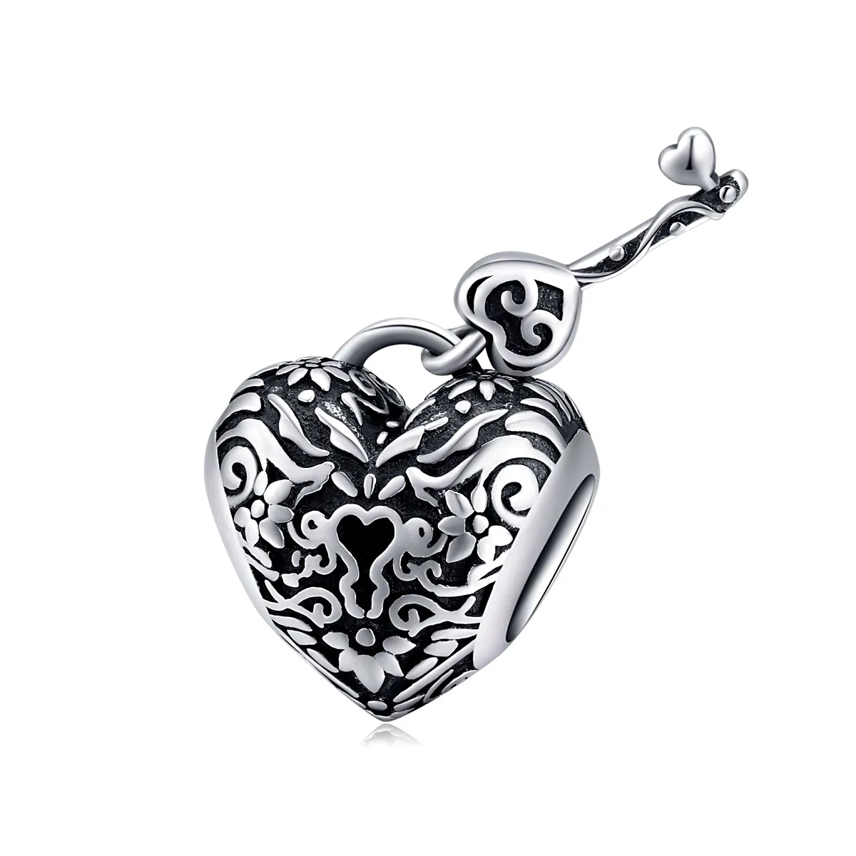 Pandora Style Heart Lock Charm - SCC1447