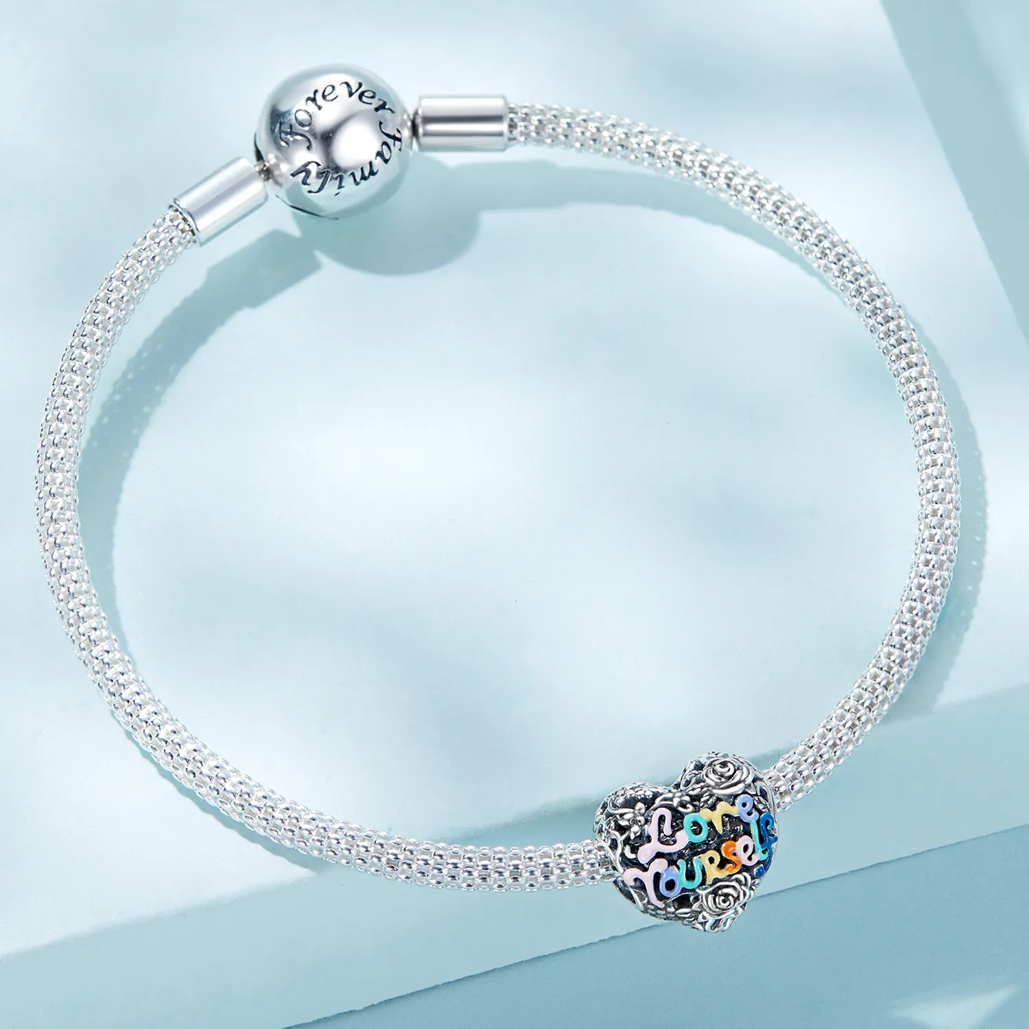 Pandora Style Hjertemønster Charm - SCC2354