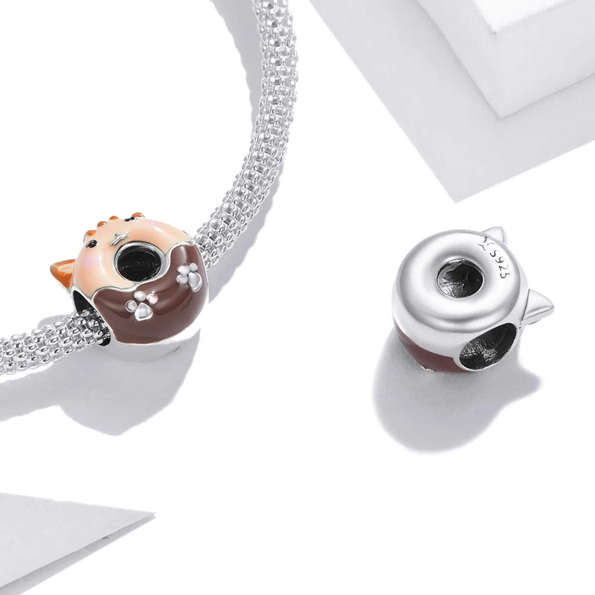 Pandora Style Kitty Donuts Charm - SCC1877