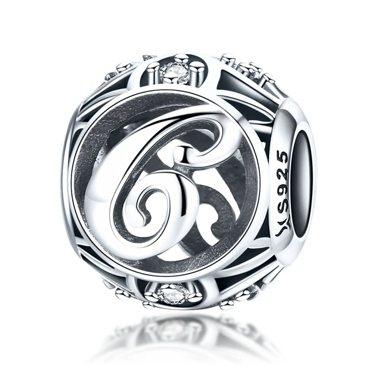 Pandora Style Letter-C Charm - SCC738-C