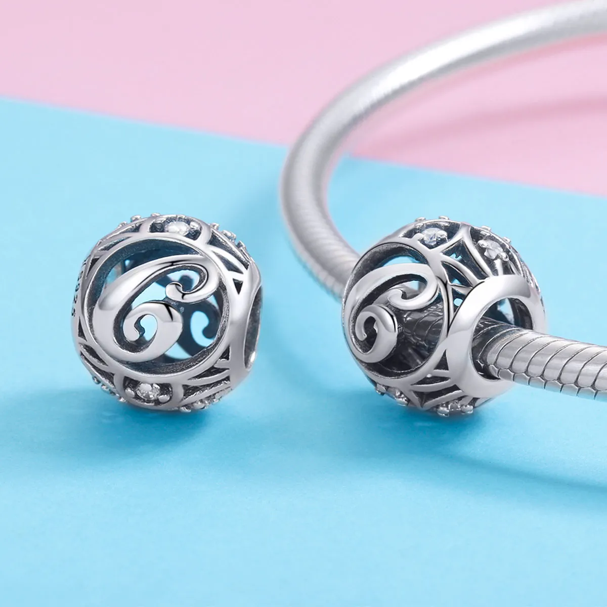 Pandora Style Letter-C Charm - SCC738-C