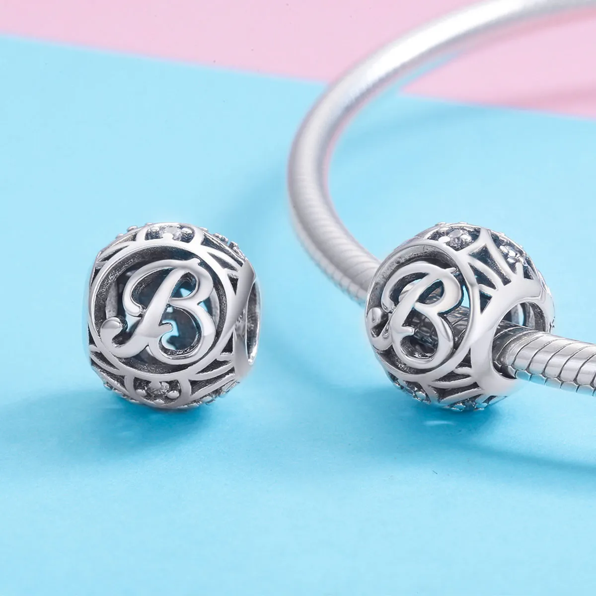 Pandora Style Letter-B Charm - SCC738-B