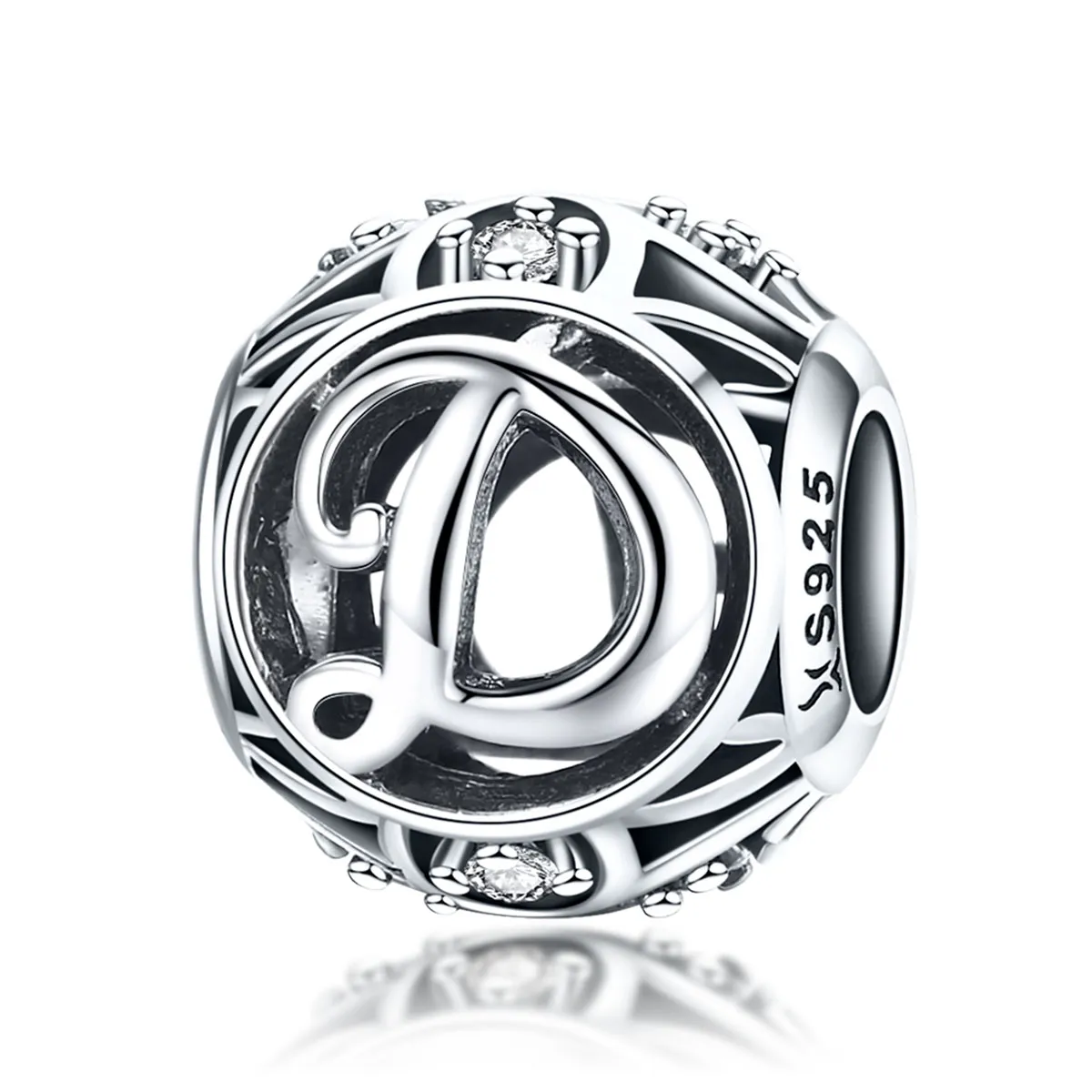 Pandora Style Letter-D Charm - SCC738-D