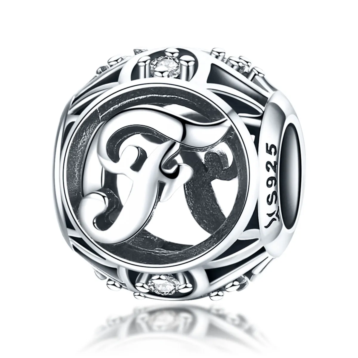 Pandora Style Letter-F Charm - SCC738-F