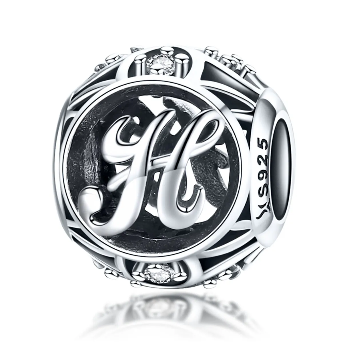 Pandora Style Letter-H Charm - SCC738-H