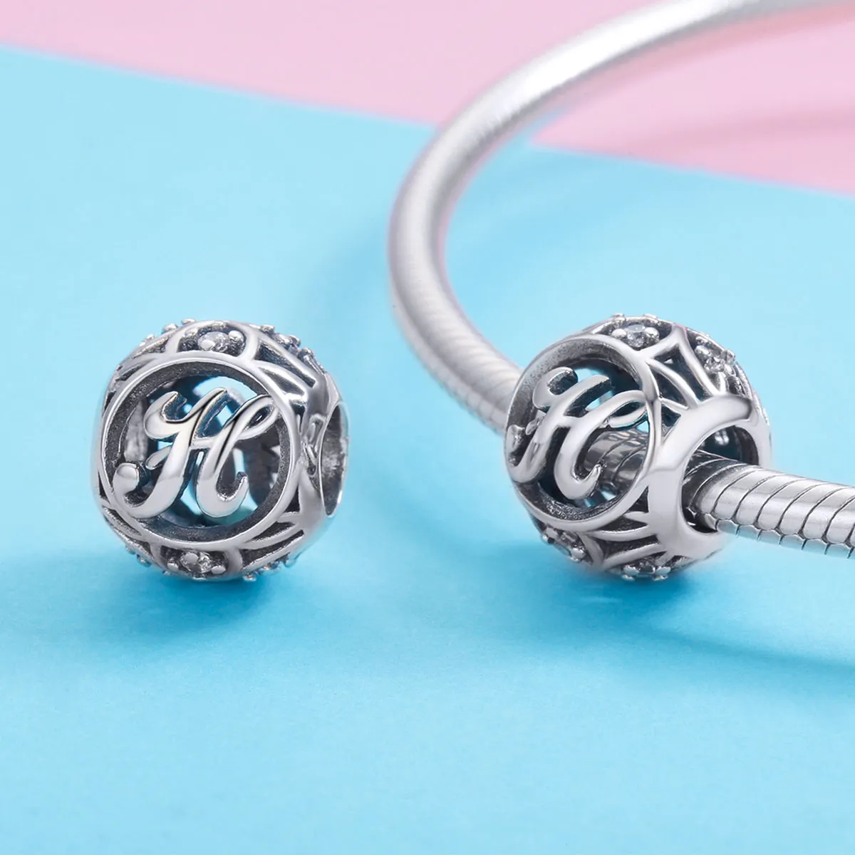 Pandora Style Letter-H Charm - SCC738-H