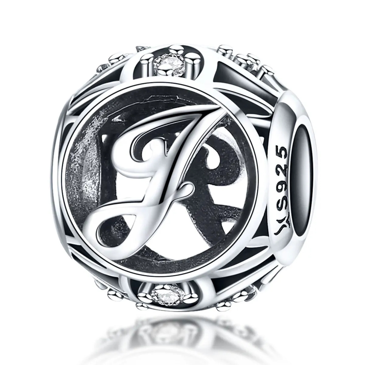 Pandora Style Letter-J Charm - SCC738-J