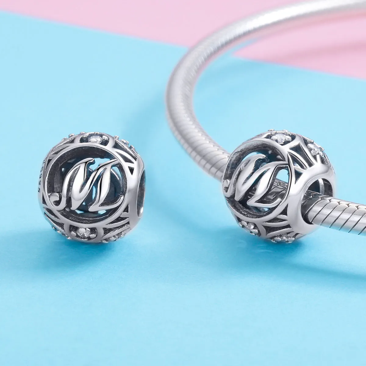 Pandora Style Letter-M Charm - SCC738-M