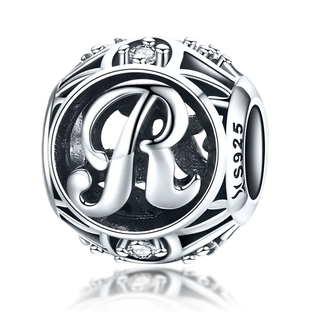 Pandora Style Letter-R Charm - SCC738-R