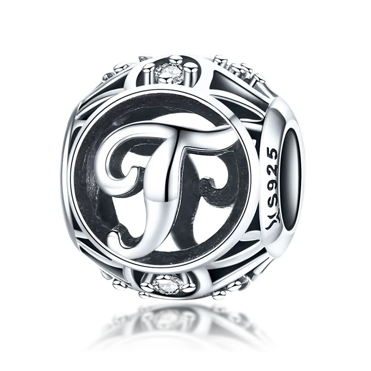 Pandora Style Letter-T Charm - SCC738-T