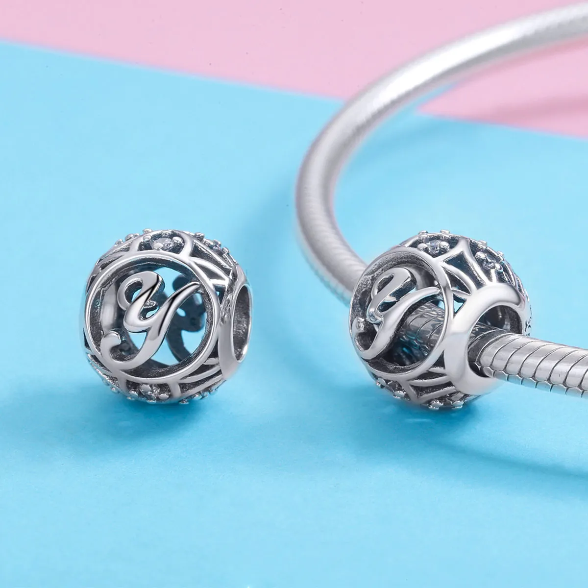 Pandora Style Letter-Y Charm - SCC738-Y