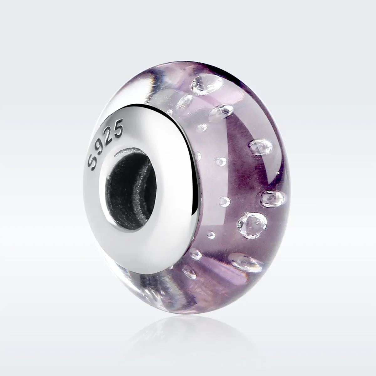 pandora style lilla murano glass charm scz001