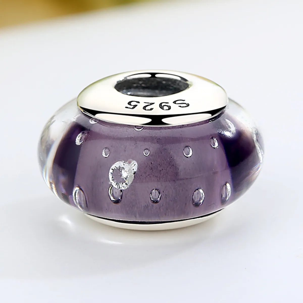 Pandora Style Lilla Murano Glass Charm - SCZ001