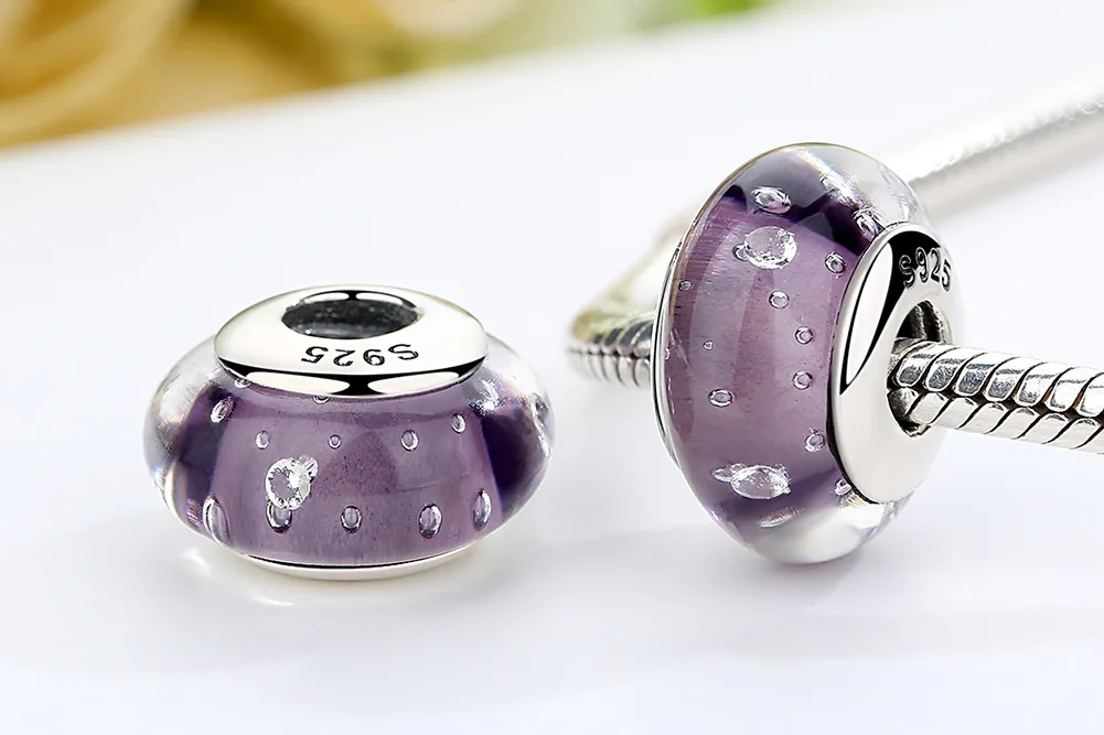 Pandora Style Lilla Murano Glass Charm - SCZ001