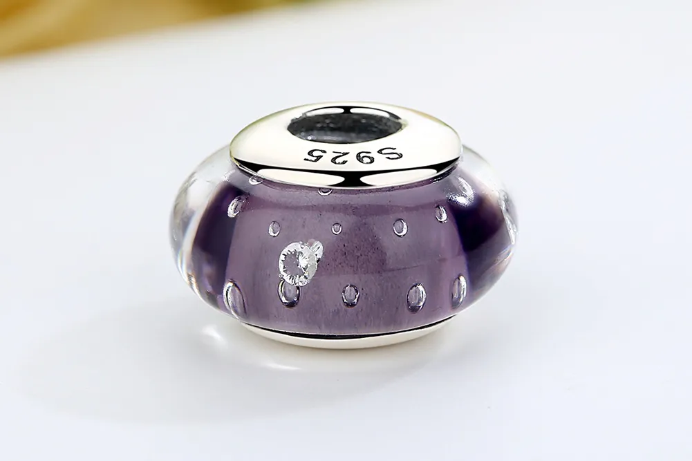 Pandora Style Lilla Murano Glass Charm - SCZ001