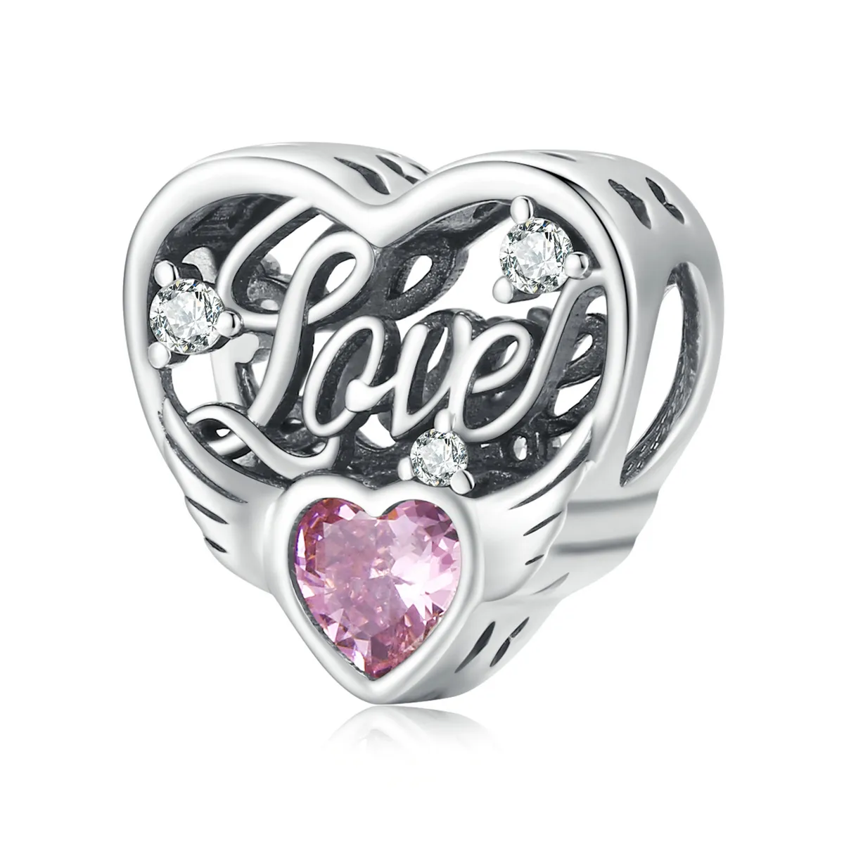 pandora style love wings charm bsc528