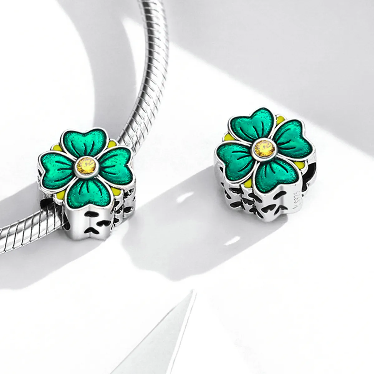 Pandora Style Lucky Clover Charm - SCC2018