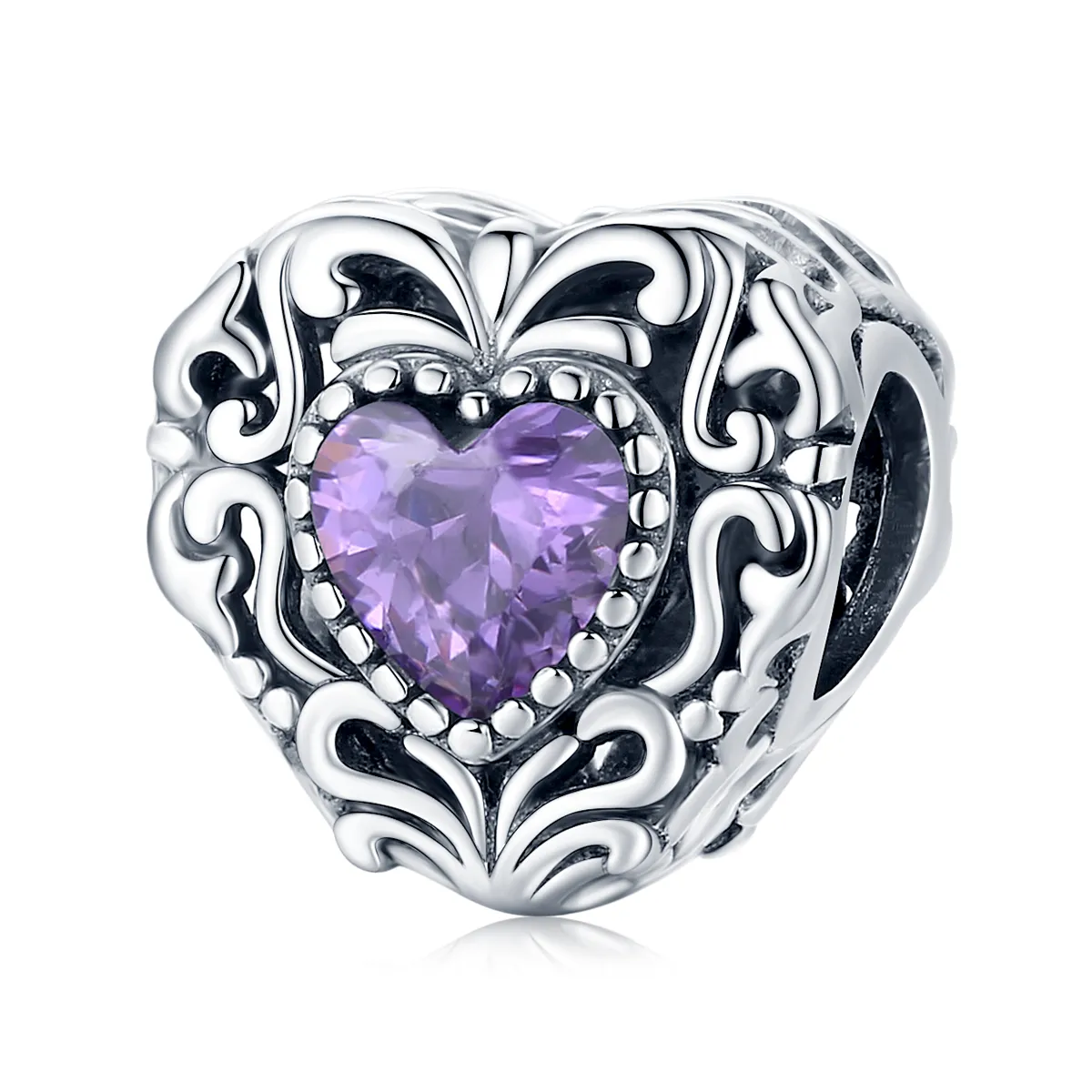 pandora style mysterious heart charm scc1929