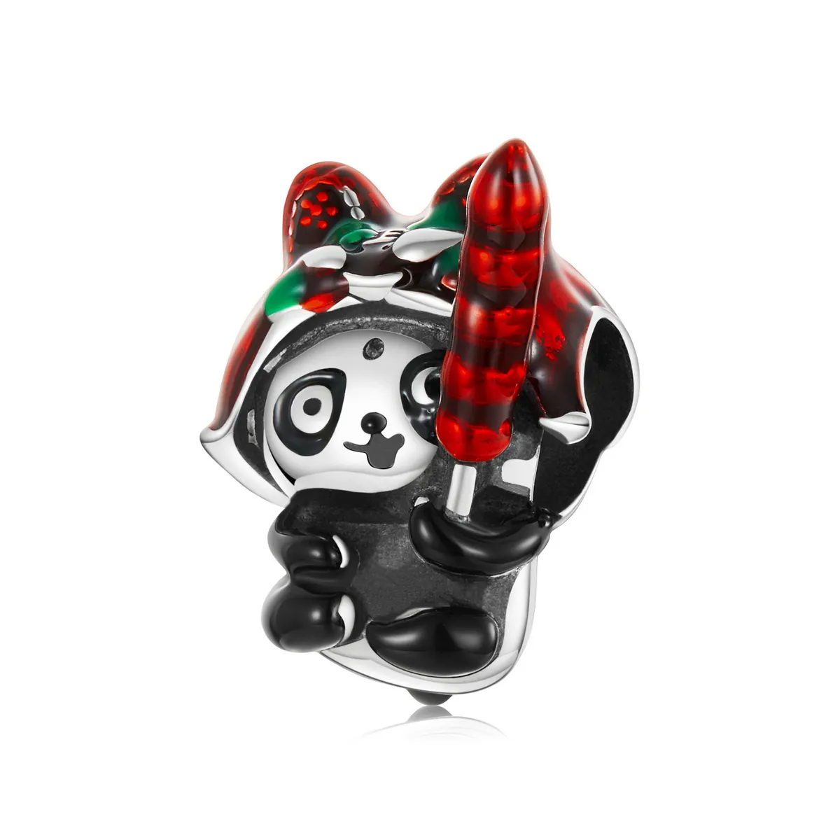 Pandora Style Panda med Tiger Hat Charm - SCC2105