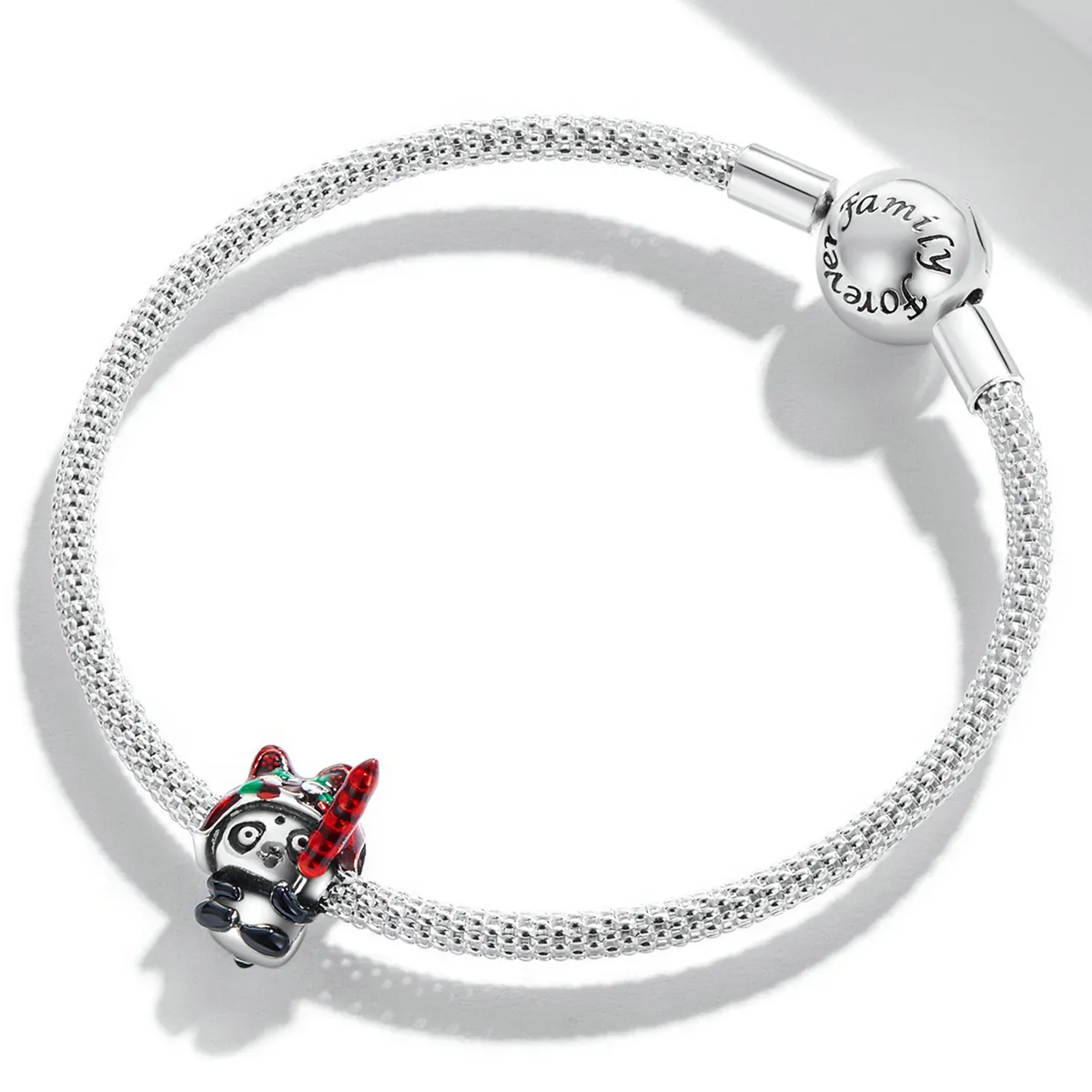 Pandora Style Panda med Tiger Hat Charm - SCC2105