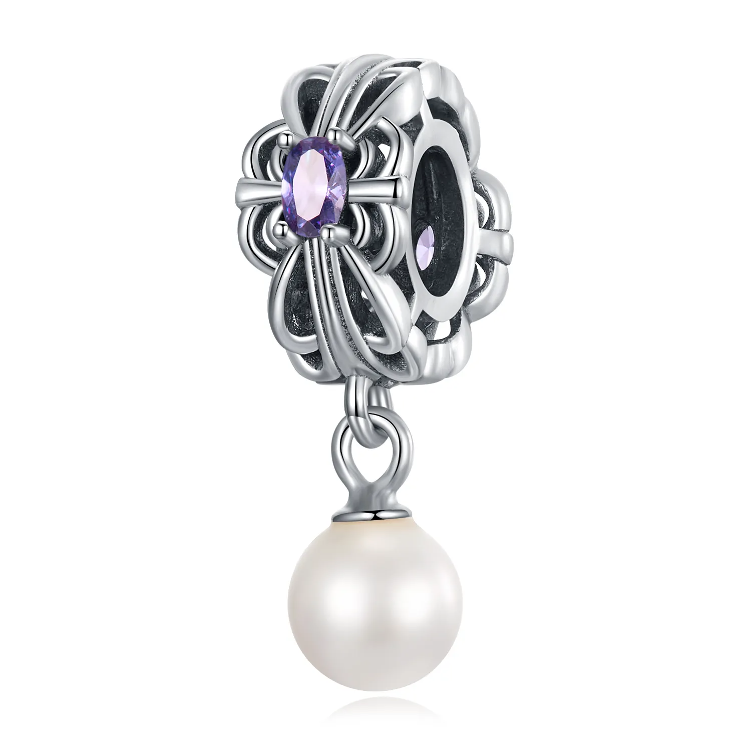 Pandora Style Pearl Streamer Charm - BSC638