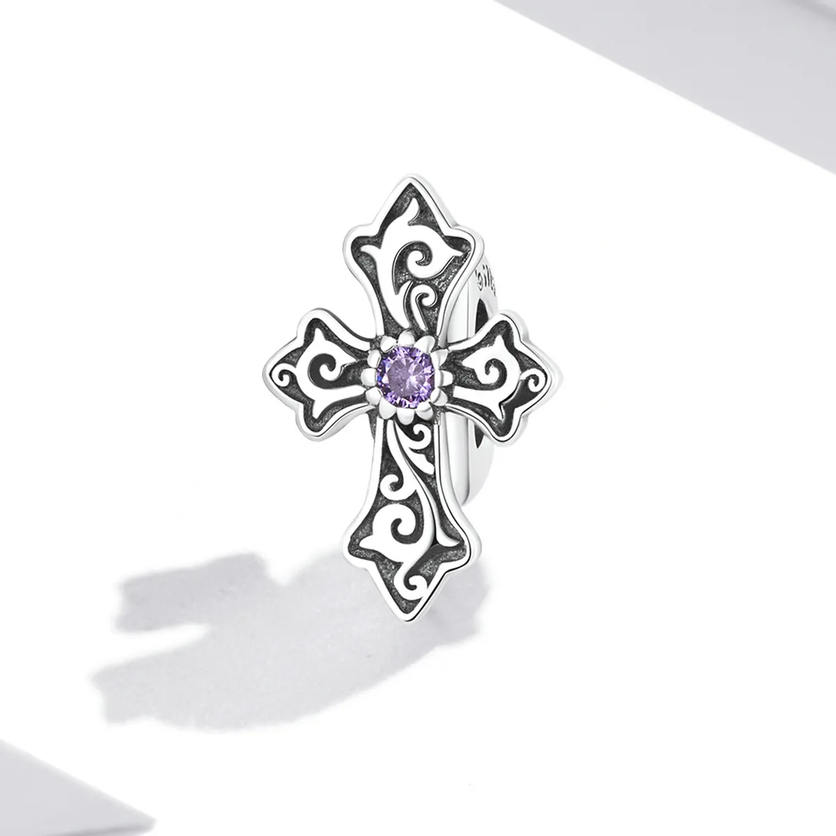 Pandora Style Retro mønster Cross Charm - BSC583