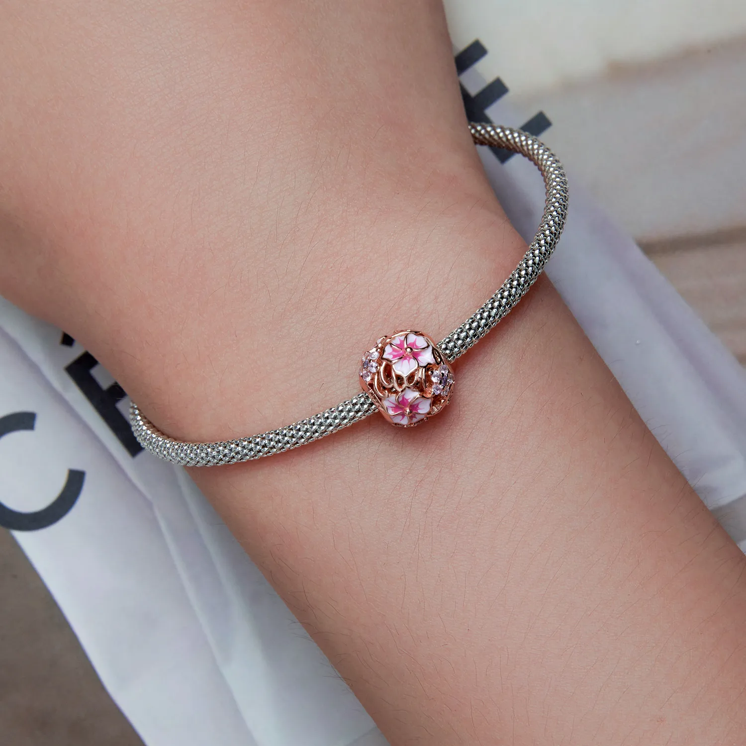 Pandora Style Rosa Sakura Charm - BSC643