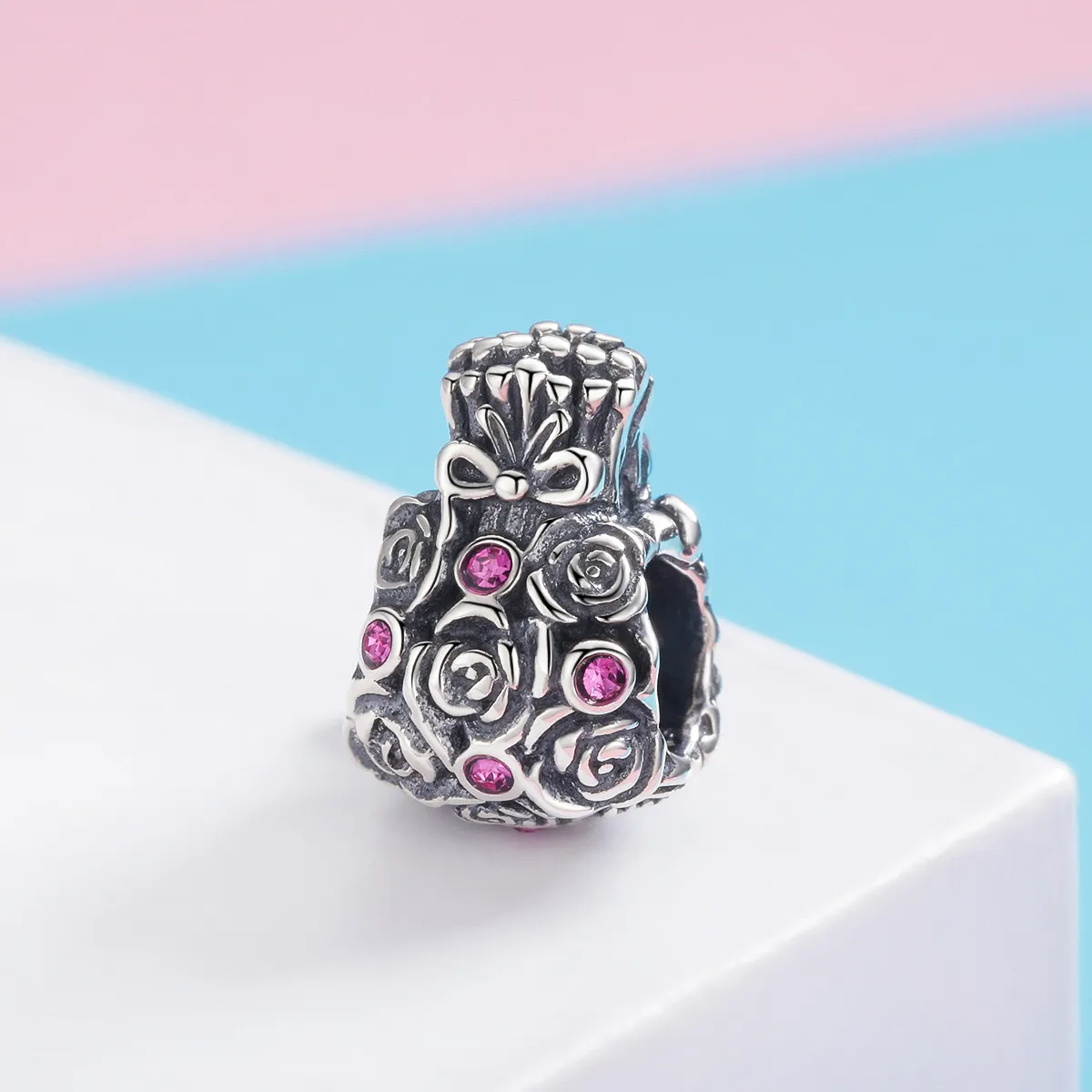 Pandora Style Rose Bag Charm - SCC962