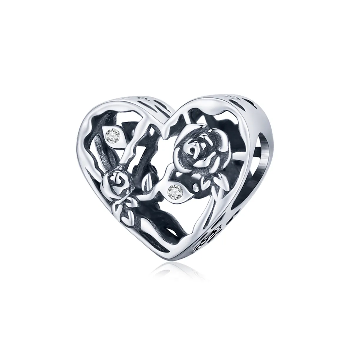 Pandora Style Rose Love Charm - BSC475