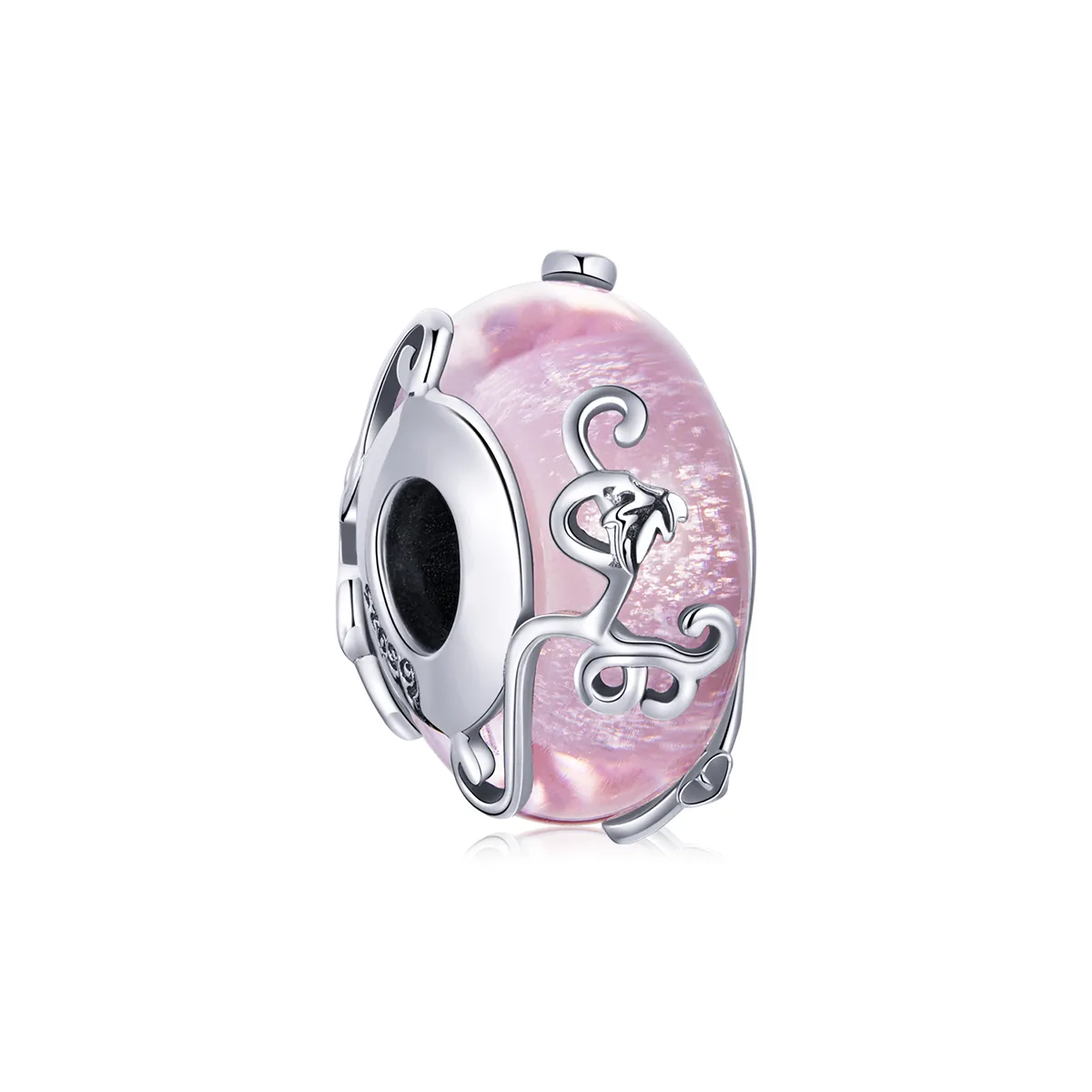 pandora style shiny glass charm bsc409