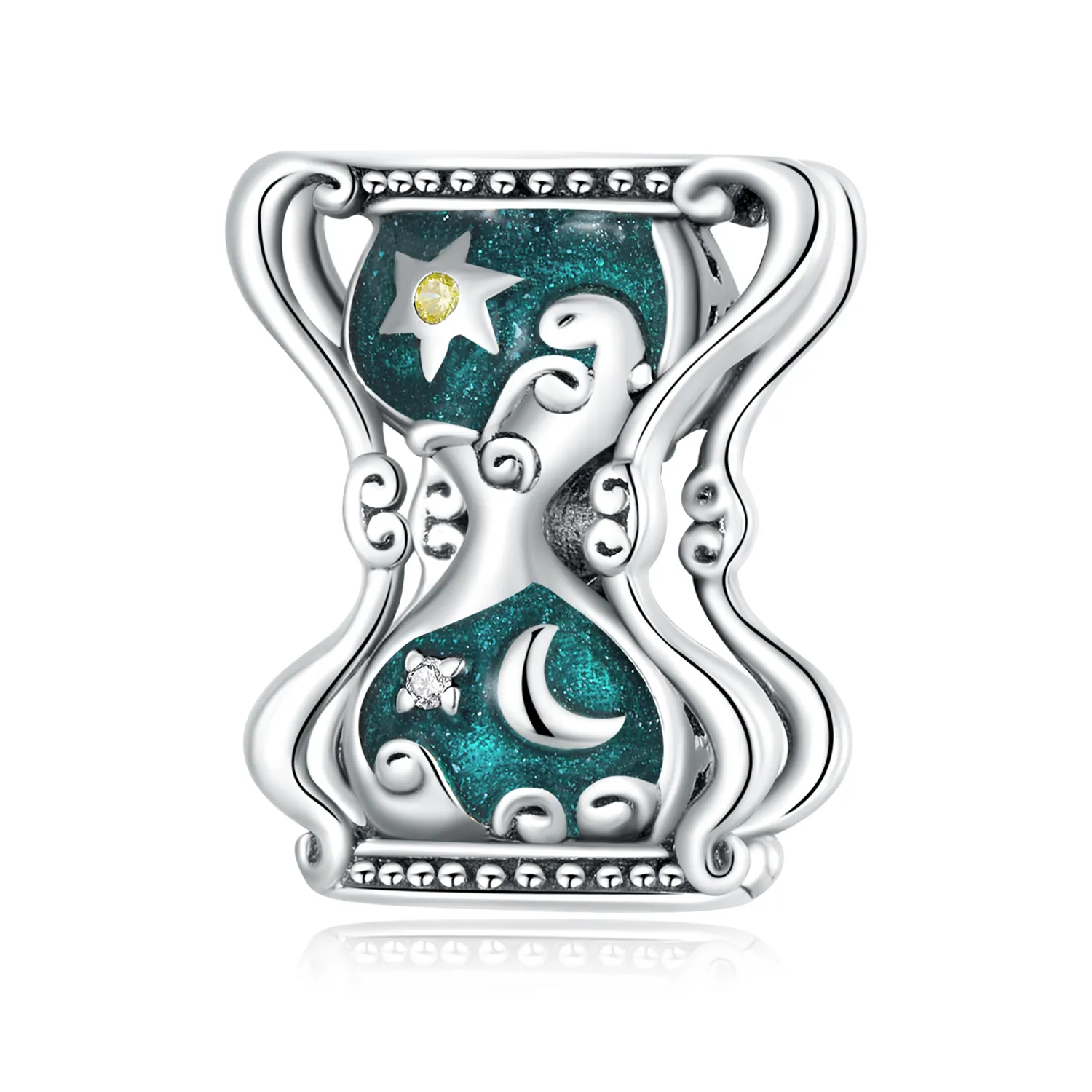 Pandora Style Sun and Moon Timeglass Charm - SCC2265