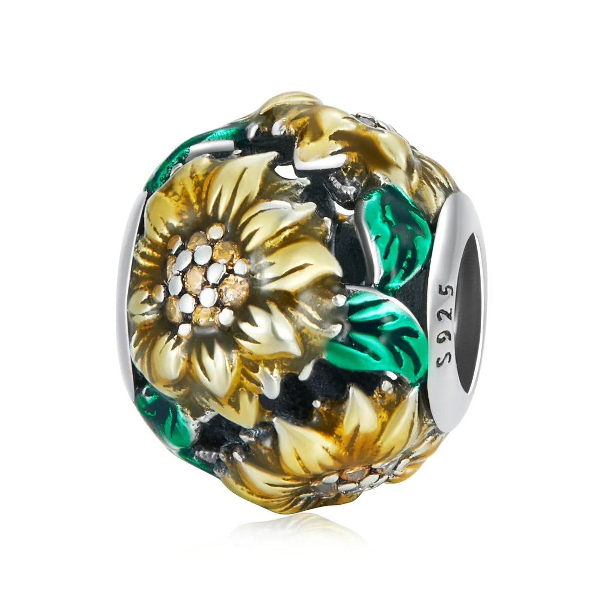 Pandora Style Sunflower Charm - SCC2209