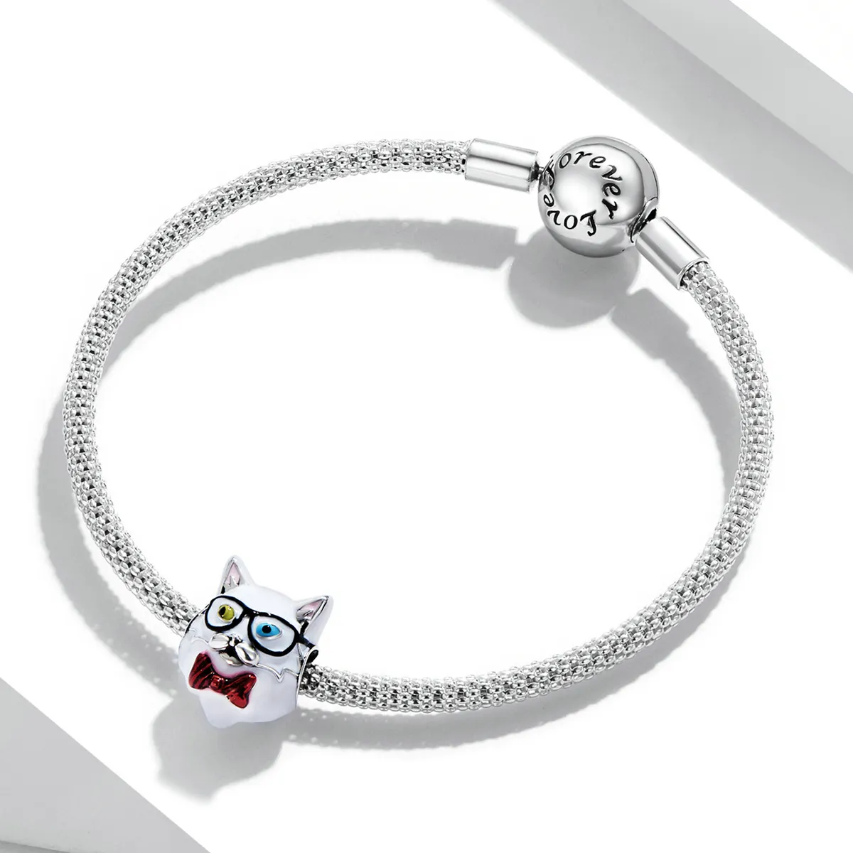 Pandora Style White Cat Charm - SCC2093