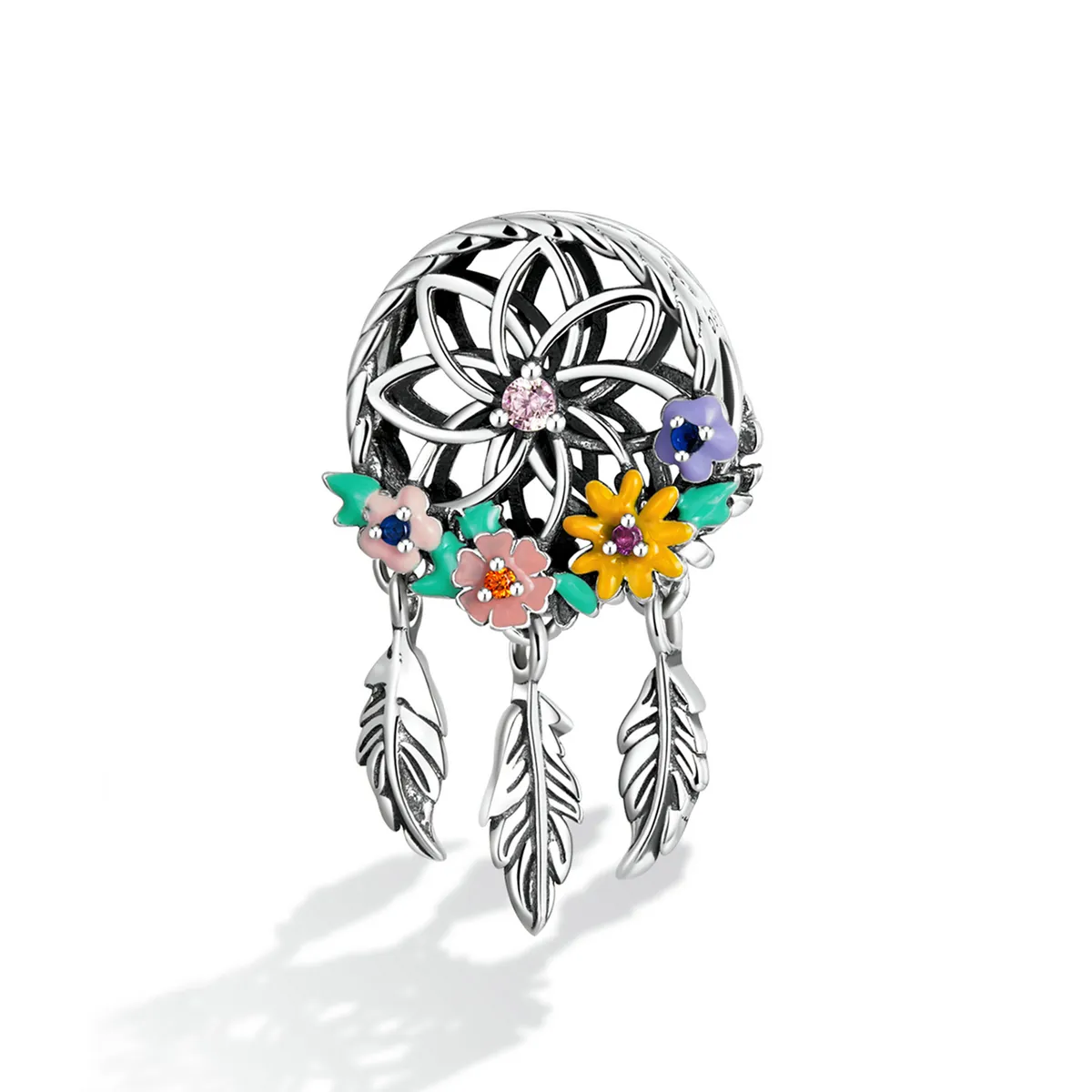 Pandora Style Wreath Dream Catcher Charm - BSC589